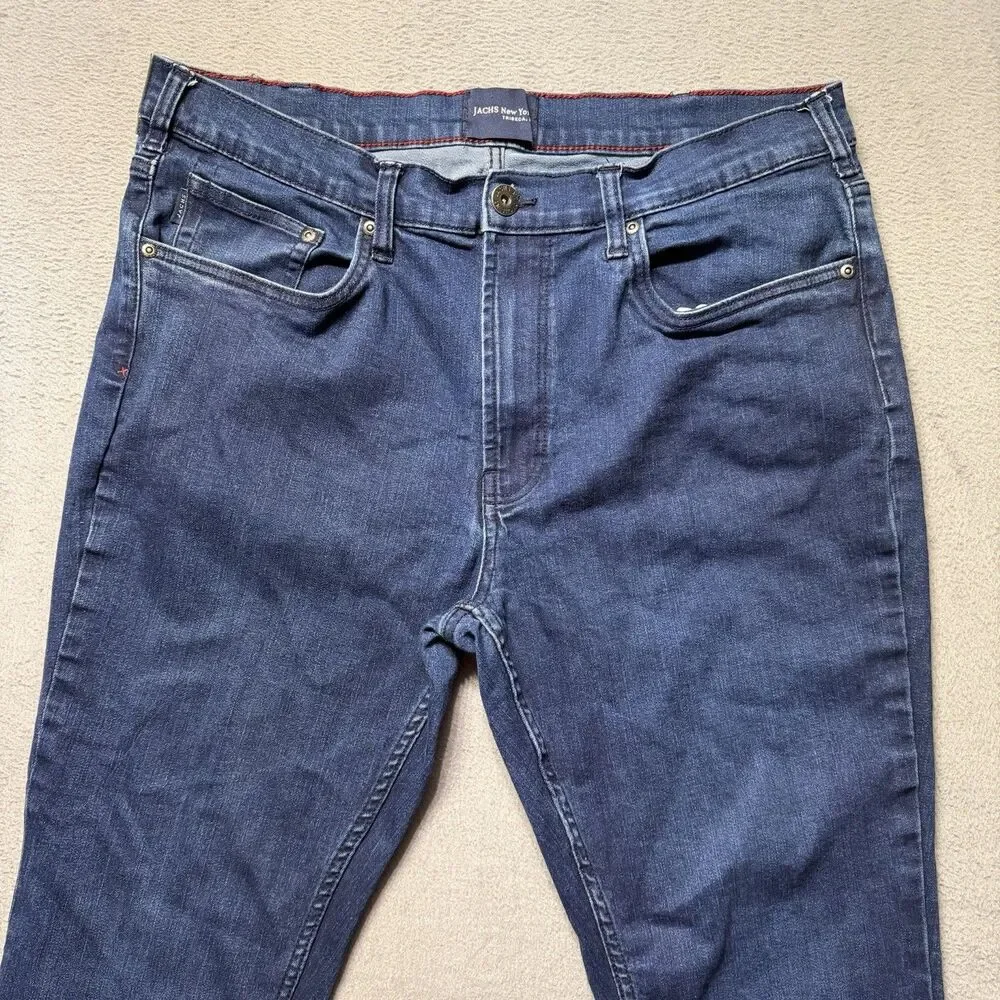 Jachs New York Tribeca Jeans Men’s 38x32 Blue Stretch Denim Straight Leg Pants